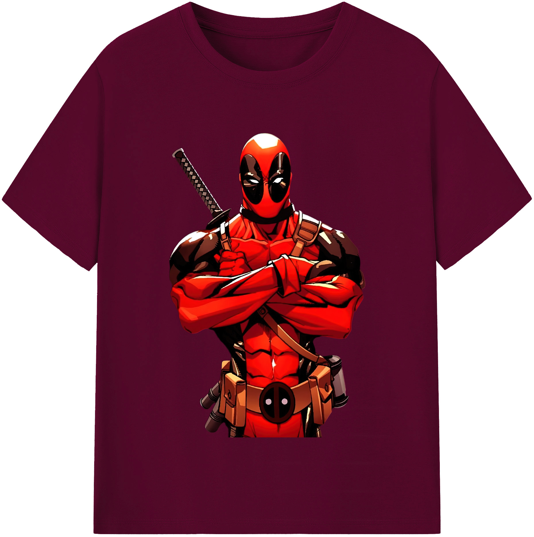 （画像用） Deadpool デッドプール レディースカジュアルプリントTシャツ（綿100％）